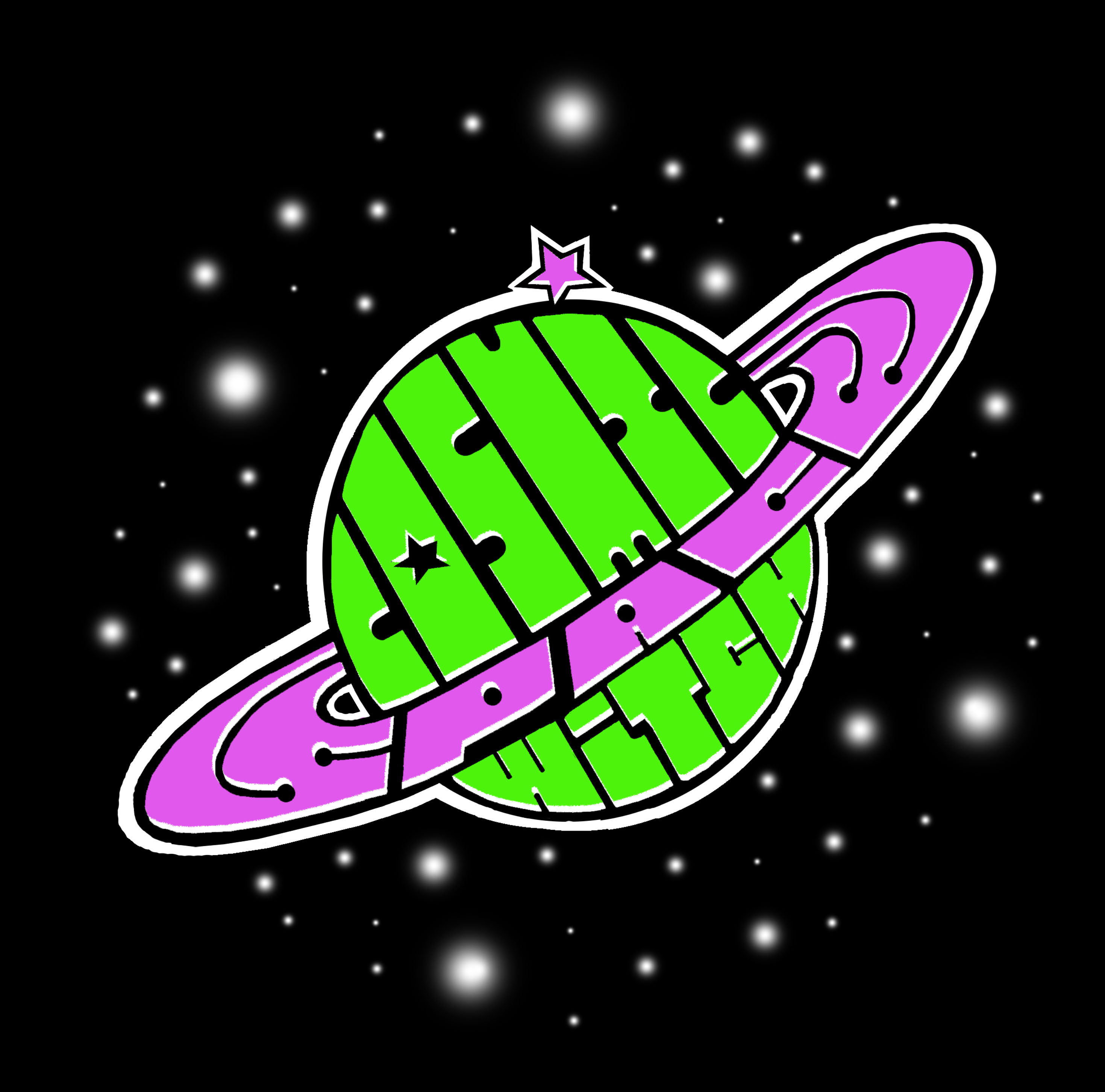 The Cosmic Space Witch planet logo